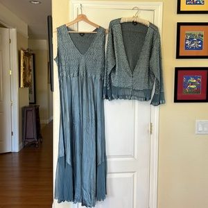 Komorov Long Dress and Jacket Set